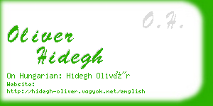 oliver hidegh business card